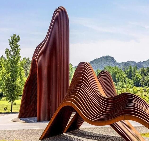 望城锈钢板造型